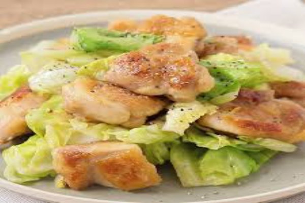 チキンとキャベツの胡椒炒めランチ