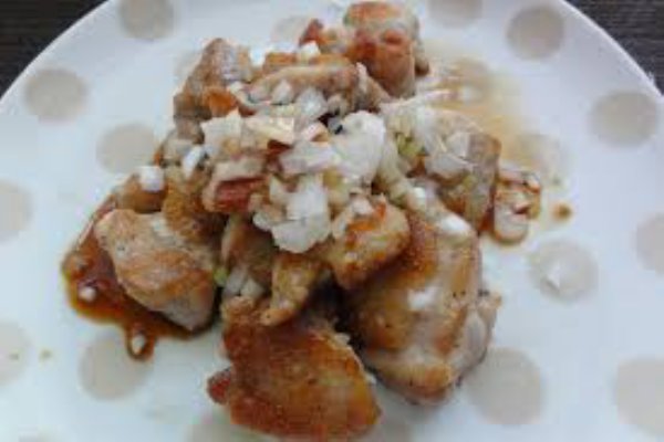 チキンとオニオンのマヨポン炒め