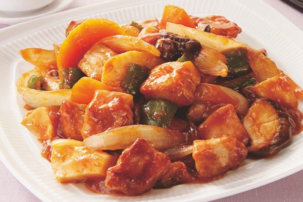 トマト煮込み酢豚